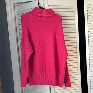 Chic Pink Turtleneck Sweater